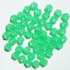 50 8mm Milky Green Lustre Flower Beads